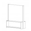 Free-standing Office Partition - Double Sided Open Shelves